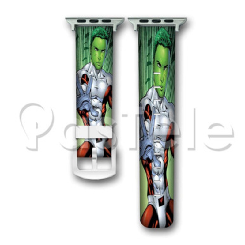 Beast Boy DC Comics Custom Personaliez Apple Watch Band 38mm 40mm 42mm 44mm Leather