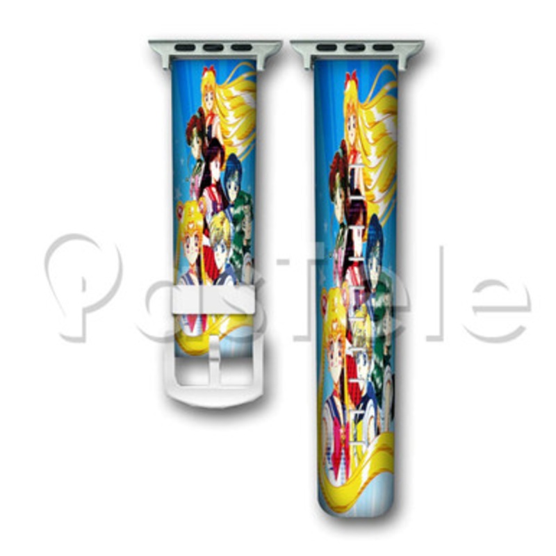 Beautiful Sailor Moon Custom Personaliez Apple Watch Band 38mm 40mm 42mm 44mm Leather