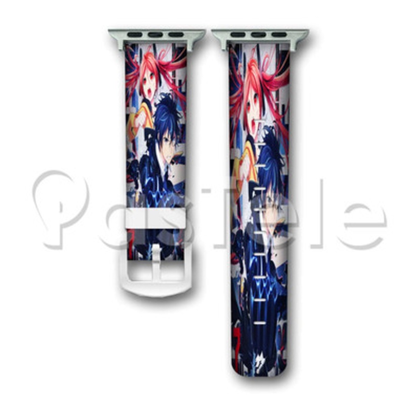 Black Bullet Rentaro and Enju Custom Personaliez Apple Watch Band 38mm 40mm 42mm 44mm Leather