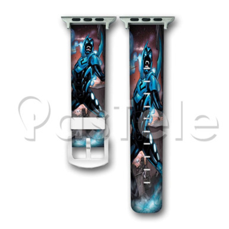 Blue Beetle DC Comics Custom Personaliez Apple Watch Band 38mm 40mm 42mm 44mm Leather