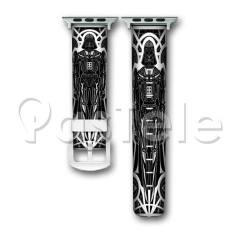 Darth Vader Robot Custom Personaliez Apple Watch Band 38mm 40mm 42mm 44mm Leather
