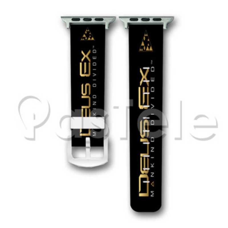 Deus X Mankind Divided Custom Personaliez Apple Watch Band 38mm 40mm 42mm 44mm Leather