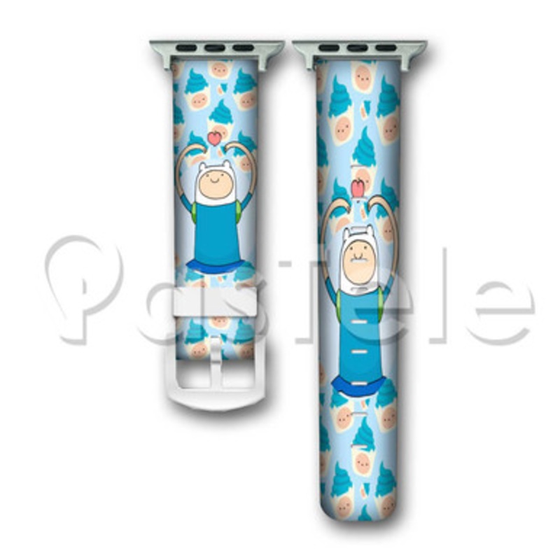 Finn Adventure Time Custom Personaliez Apple Watch Band 38mm 40mm 42mm 44mm Leather