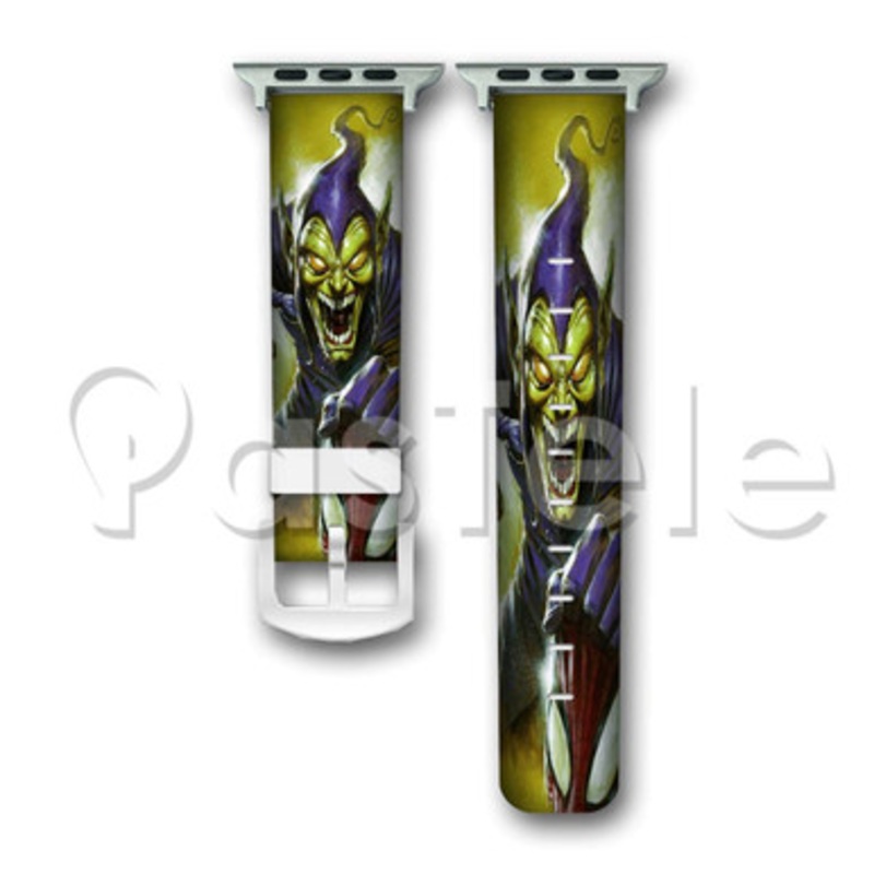 Green Goblin Marvel Custom Personaliez Apple Watch Band 38mm 40mm 42mm 44mm Leather