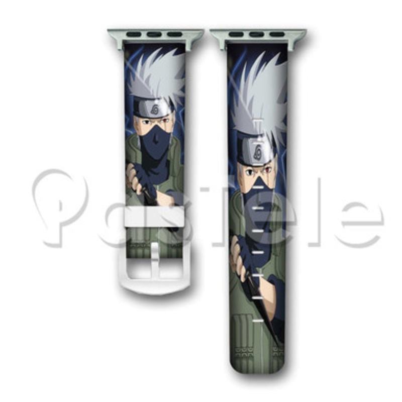 Hatake Kakashi Naruto Shippuden Custom Personaliez Apple Watch Band 38mm 40mm 42mm 44mm Leather