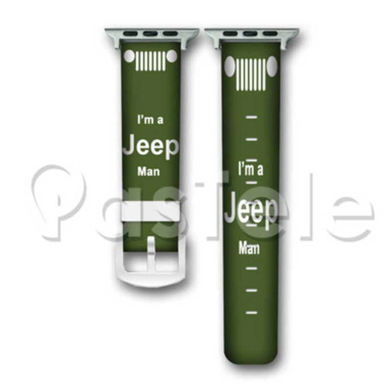 I m a Jeep Man Custom Personaliez Apple Watch Band 38mm 40mm 42mm 44mm Leather