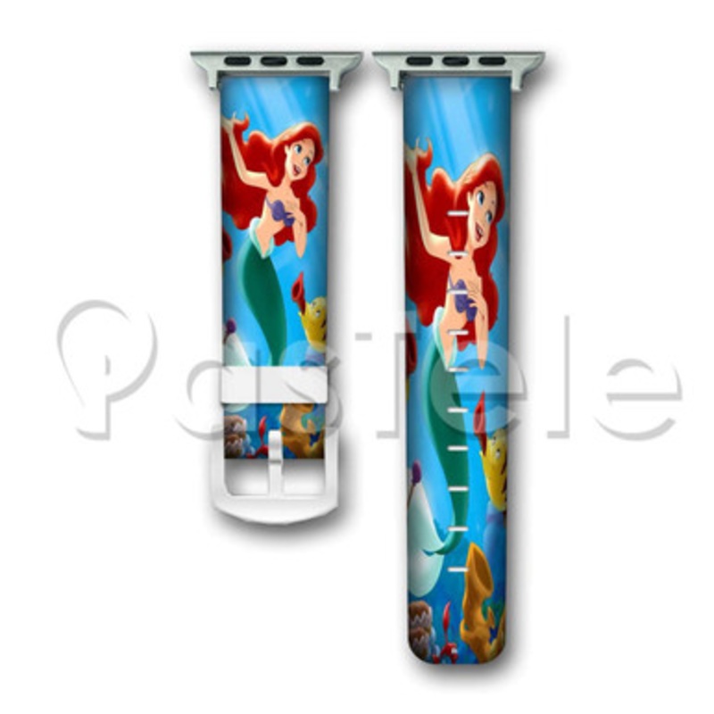 Little Mermaid Custom Personaliez Apple Watch Band 38mm 40mm 42mm 44mm Leather