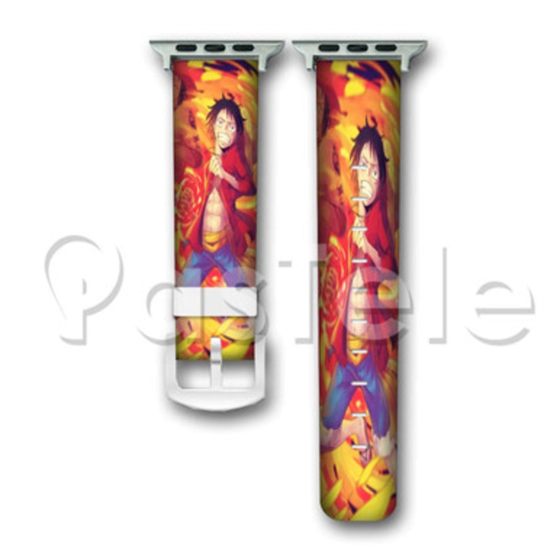 Luffy and Ace One Piece Custom Personaliez Apple Watch Band 38mm 40mm 42mm 44mm Leather