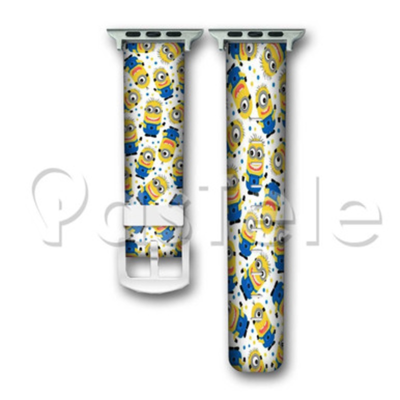 Minions Custom Personaliez Apple Watch Band 38mm 40mm 42mm 44mm Leather