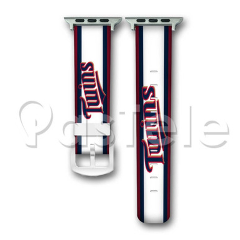 Minnesota Twins MLB Custom Personaliez Apple Watch Band 38mm 40mm 42mm 44mm Leather