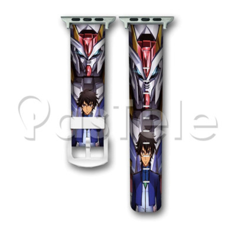 Mobile Suit Gundam 00 Setsuna F Seiei Custom Personaliez Apple Watch Band 38mm 40mm 42mm 44mm Leathe