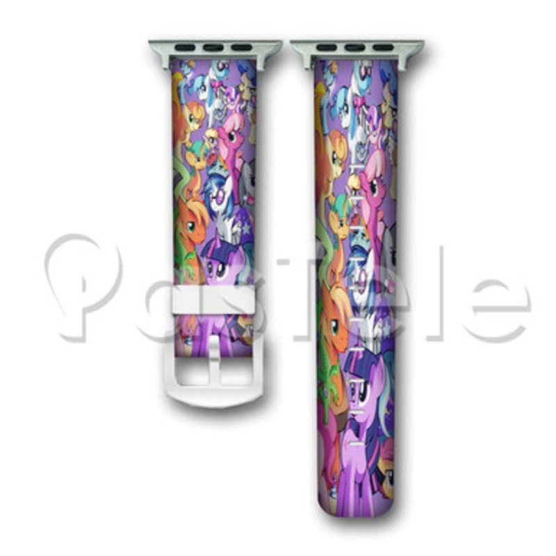 My Little Pony All Characters Custom Personaliez Apple Watch Band 38mm 40mm 42mm 44mm Leather