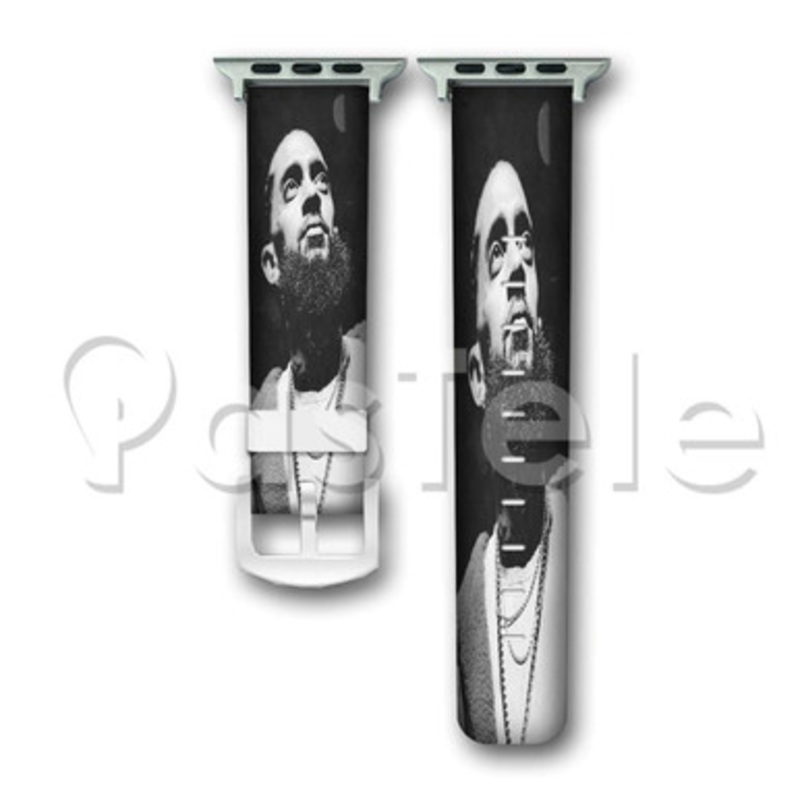 Nipsey Hussle Custom Personaliez Apple Watch Band 38mm 40mm 42mm 44mm Leather