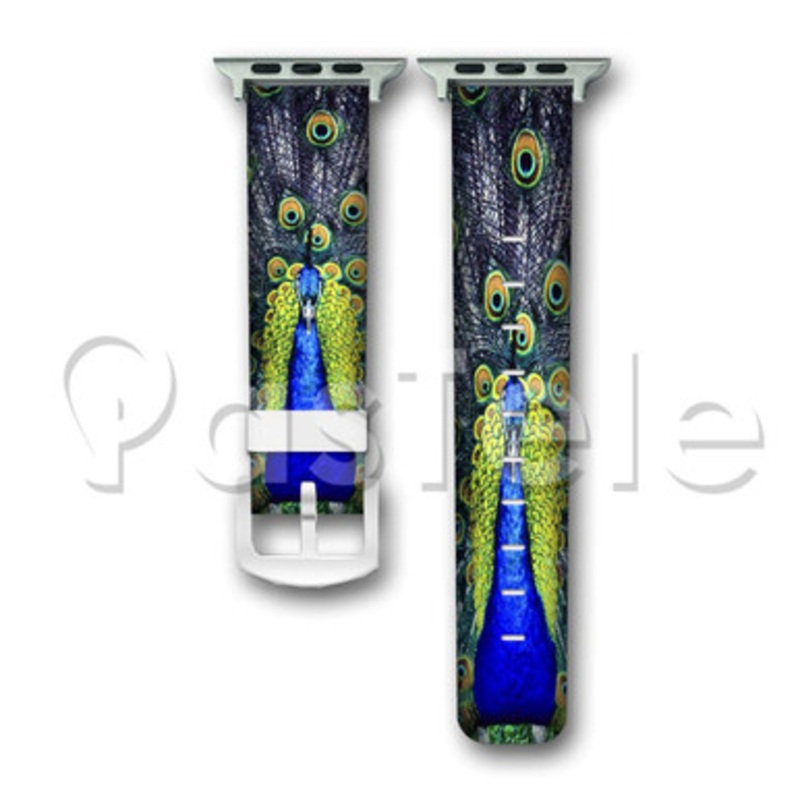 Peacock Custom Personaliez Apple Watch Band 38mm 40mm 42mm 44mm Leather