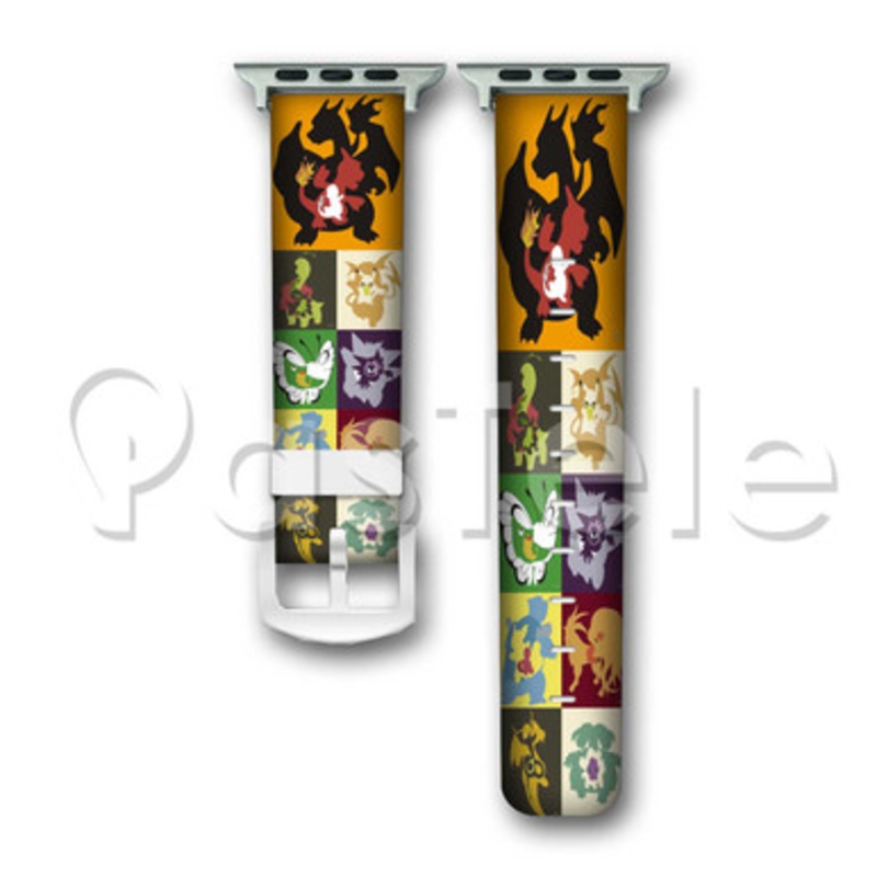Pokemon Evolution Custom Personaliez Apple Watch Band 38mm 40mm 42mm 44mm Leather