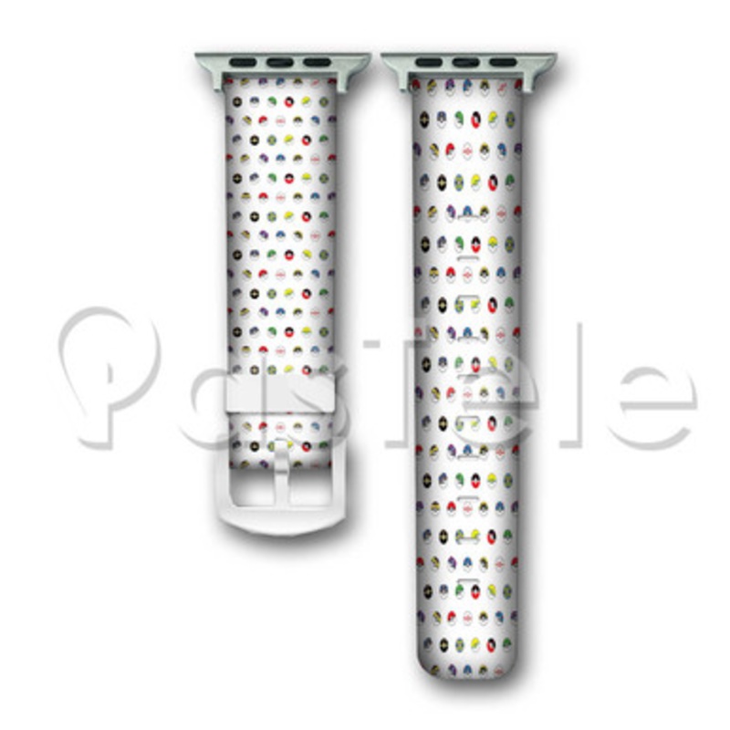 Pokemon Pokeball Characters Custom Personaliez Apple Watch Band 38mm 40mm 42mm 44mm Leather