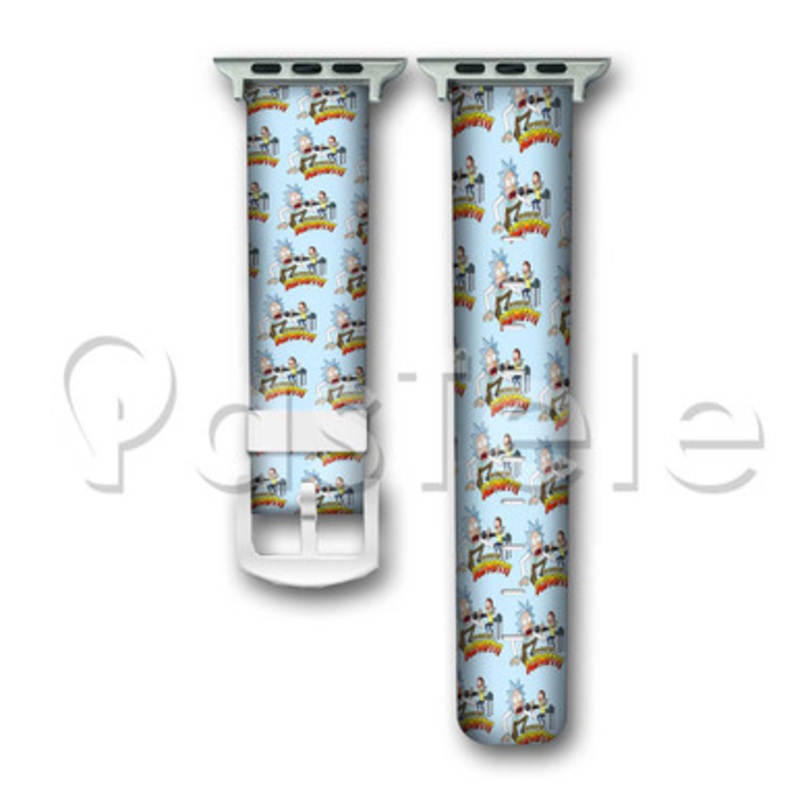 Rick and Morty Custom Personaliez Apple Watch Band 38mm 40mm 42mm 44mm Leather