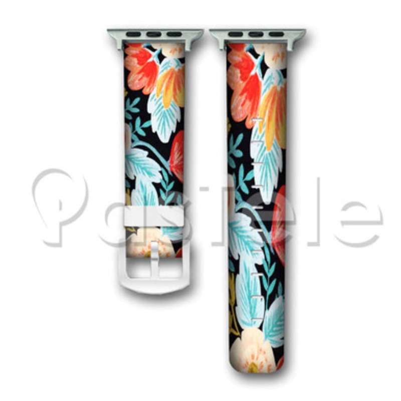 Rifle Paper Custom Personaliez Apple Watch Band 38mm 40mm 42mm 44mm Leather