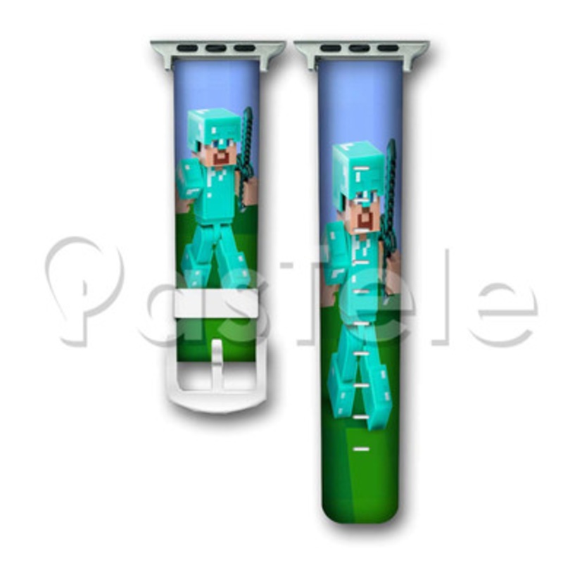 Steve Minecraft Custom Personaliez Apple Watch Band 38mm 40mm 42mm 44mm Leather