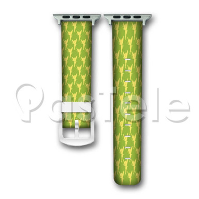 Tinkerbell Disney 3 Custom Personaliez Apple Watch Band 38mm 40mm 42mm 44mm Leather