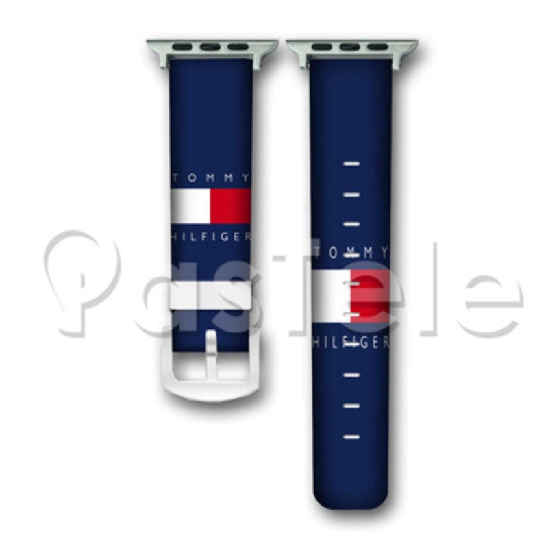 Tommy Hilfiger Custom Personaliez Apple Watch Band 38mm 40mm 42mm 44mm Leather