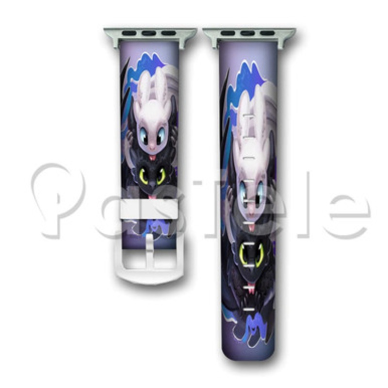Toothless and Light Fury Custom Personaliez Apple Watch Band 38mm 40mm 42mm 44mm Leather
