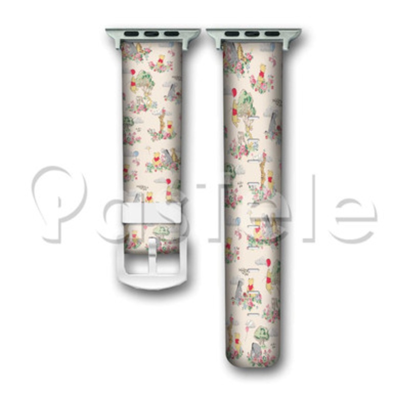 Winnie The Pooh Custom Personaliez Apple Watch Band 38mm 40mm 42mm 44mm Leather