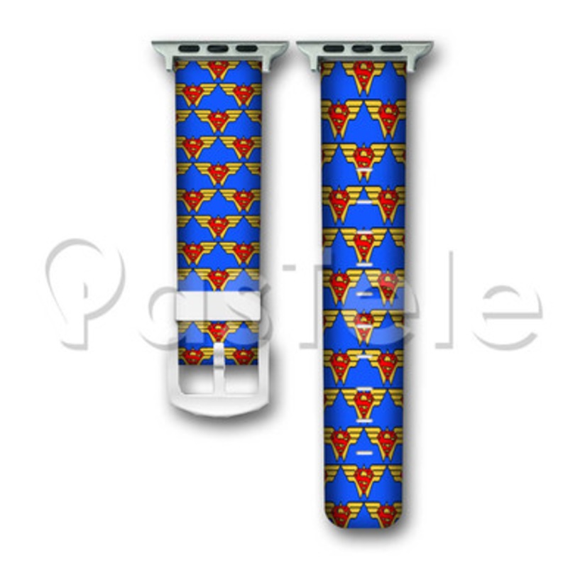 Wonder Women Superman DC Comics Custom Personaliez Apple Watch Band 38mm 40mm 42mm 44mm Leather