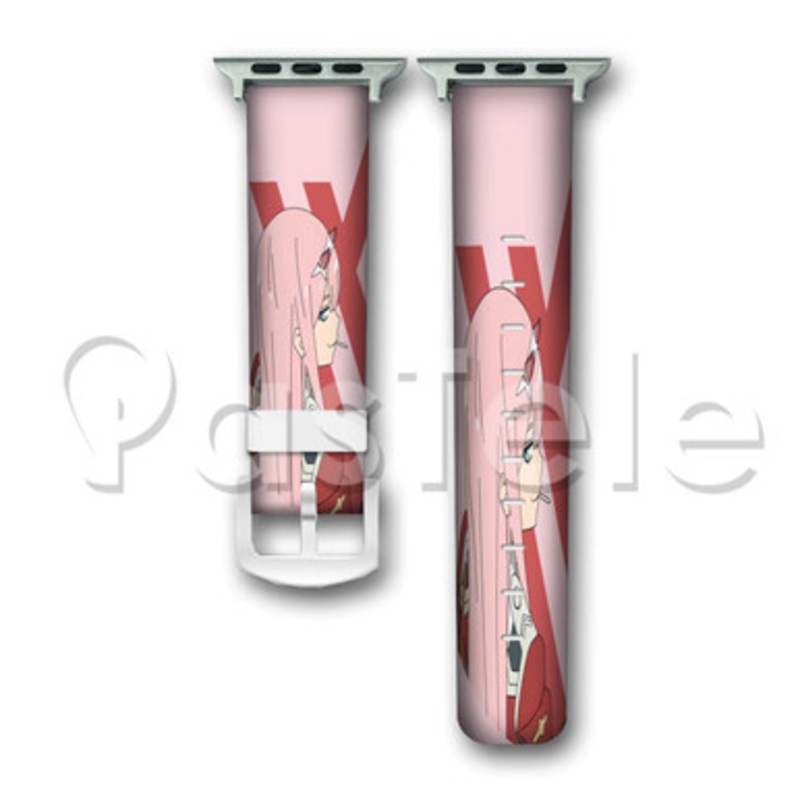 Zero Two Custom Personaliez Apple Watch Band 38mm 40mm 42mm 44mm Leather