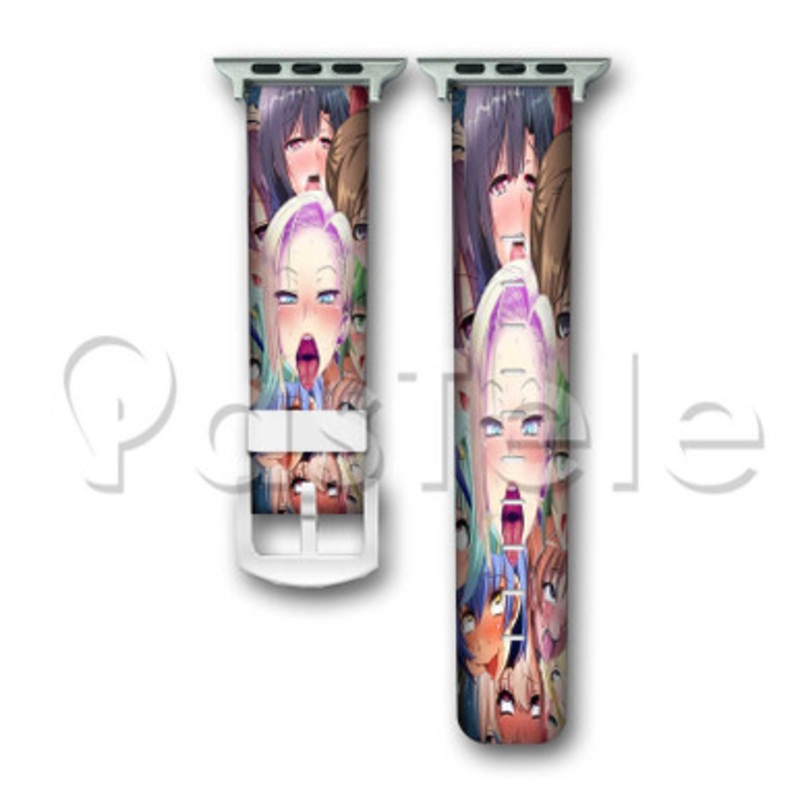 Ahegao Custom Personaliez Apple Watch Band 38mm 40mm 42mm 44mm Leather