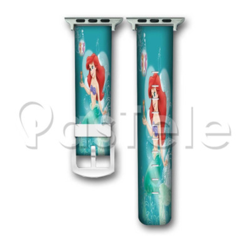 ariel the little mermaid Custom Personaliez Apple Watch Band 38mm 40mm 42mm 44mm Leather