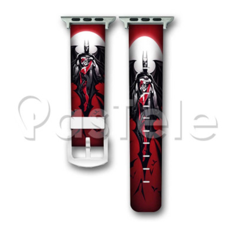 Batman and Harley Quinn DC Comics Custom Personaliez Apple Watch Band 38mm 40mm 42mm 44mm Leather