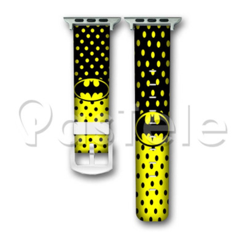 Batman Superheroes DC Comics 2 Custom Personaliez Apple Watch Band 38mm 40mm 42mm 44mm Leather
