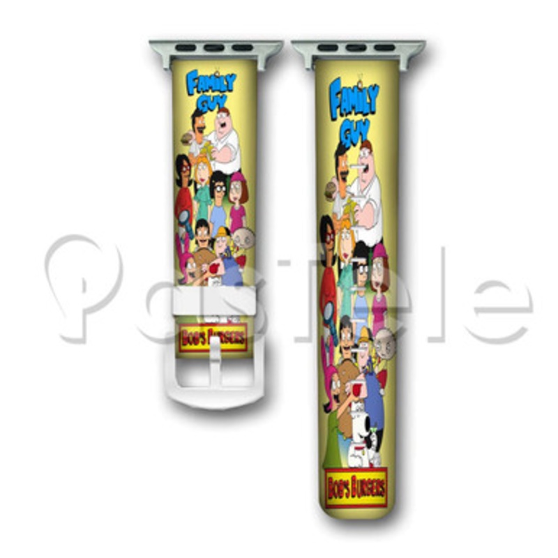 Bob s Burgers and Family Guy Custom Personaliez Apple Watch Band 38mm 40mm 42mm 44mm Leather