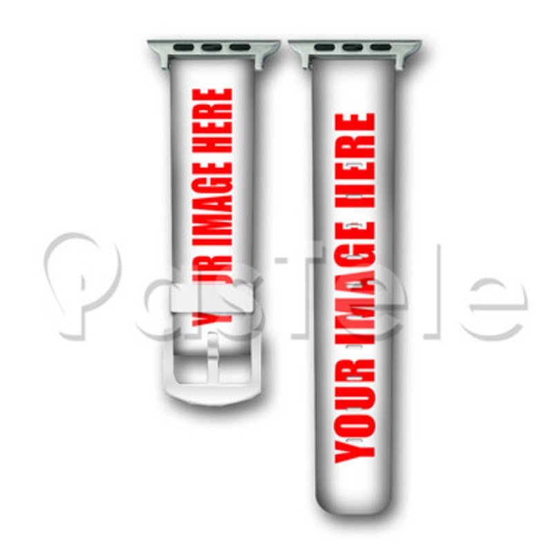 Custom Your Image Personalized Apple Watch Band Strap Wrist Band Replacement 38mm 40mm 42mm 44mm Leather