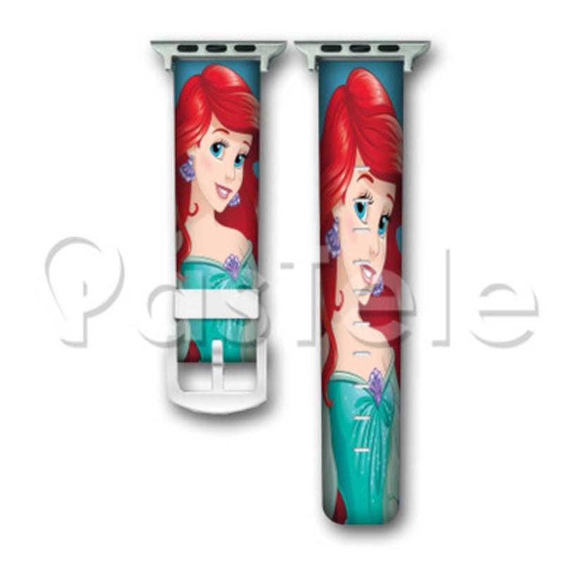 Disney Ariel The Little Mermaid Custom Personaliez Apple Watch Band 38mm 40mm 42mm 44mm Leather