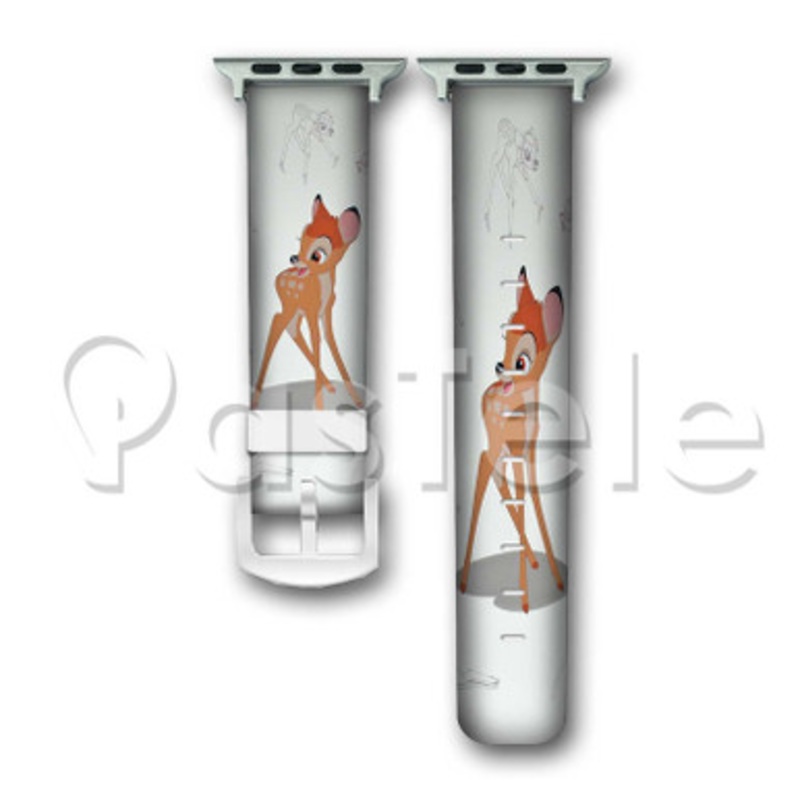Disney Bambi Custom Personaliez Apple Watch Band 38mm 40mm 42mm 44mm Leather
