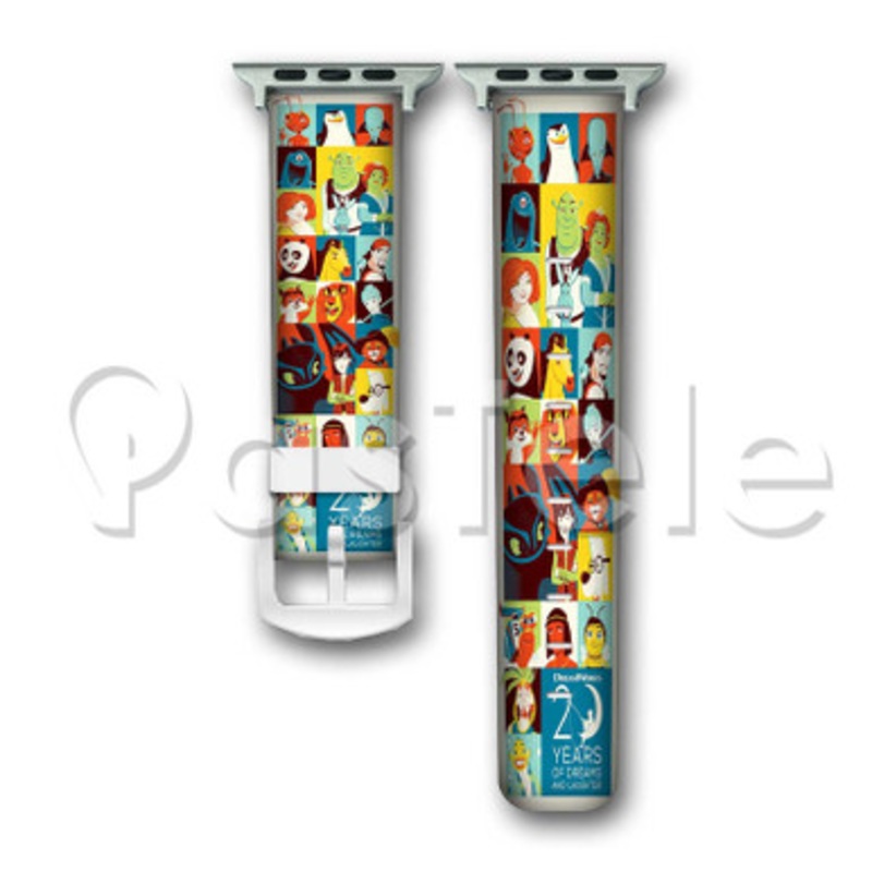 Disney Dreamworks All Characters Custom Personaliez Apple Watch Band 38mm 40mm 42mm 44mm Leather
