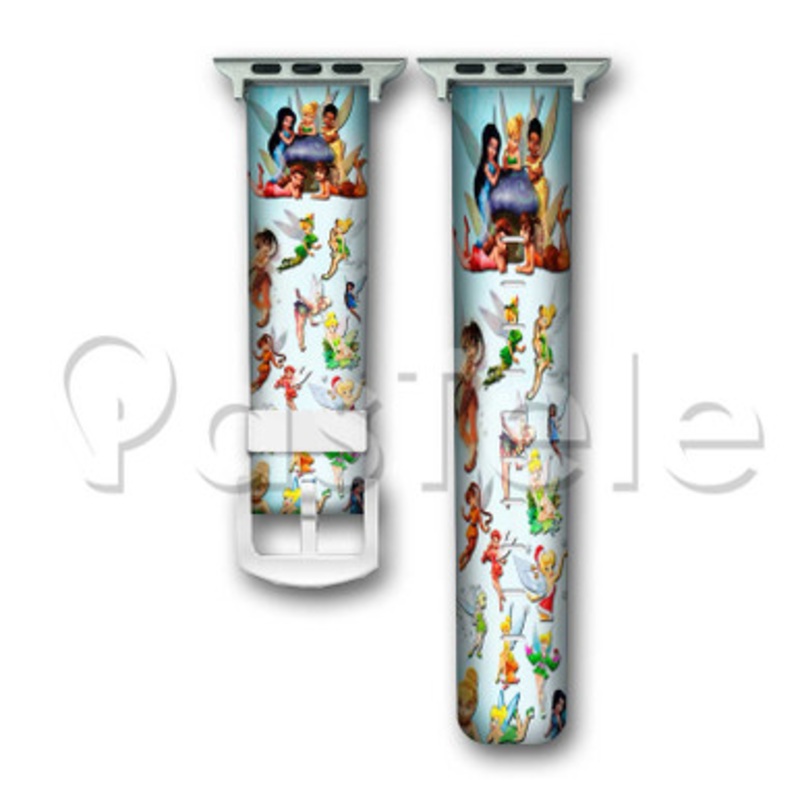 Disney Fairies Custom Personaliez Apple Watch Band 38mm 40mm 42mm 44mm Leather