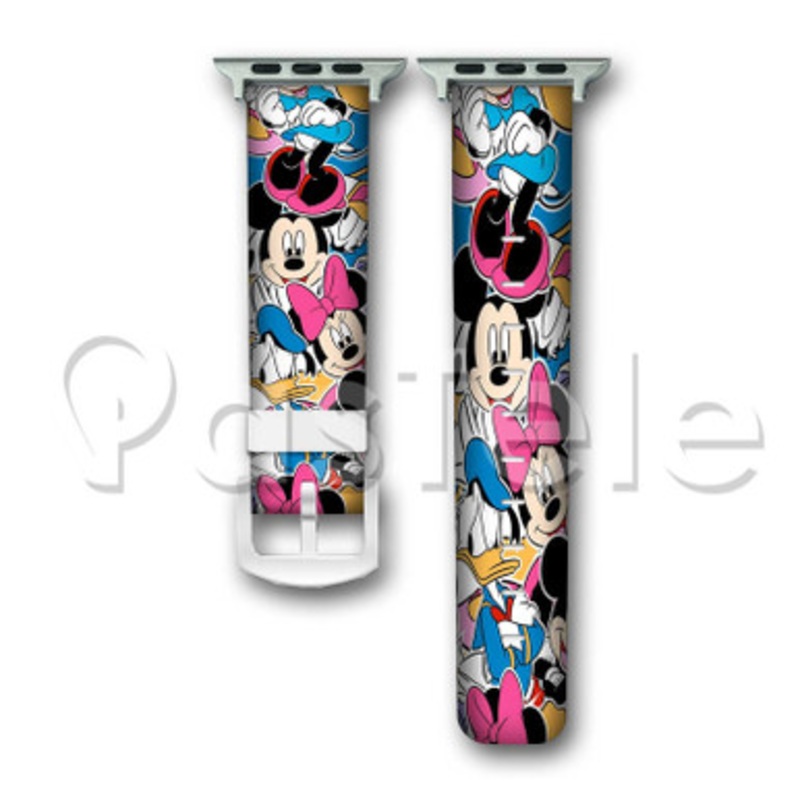 Disney Mickey Mouse Minnie Mouse and Friends Custom Personaliez Apple Watch Band 38mm 40mm 42mm 44mm