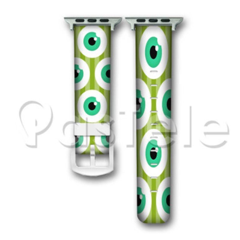 Disney Monster Inc Eyes Custom Personaliez Apple Watch Band 38mm 40mm 42mm 44mm Leather