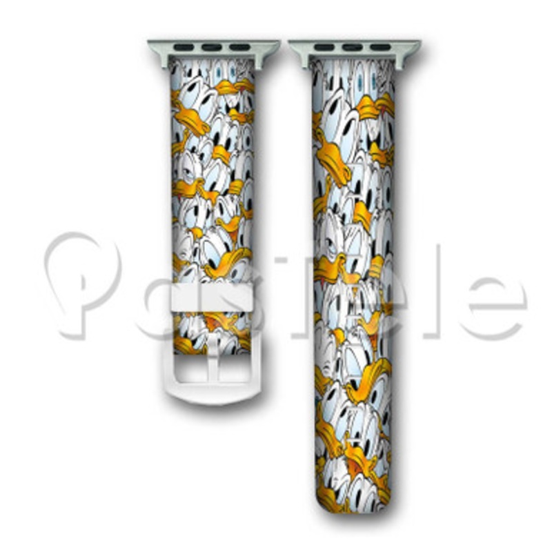Donald Duck Disney Custom Personaliez Apple Watch Band 38mm 40mm 42mm 44mm Leather