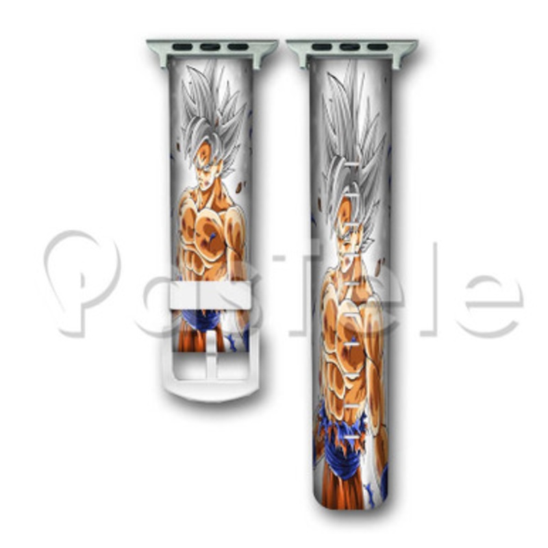Goku Ultra Instinct Custom Personaliez Apple Watch Band 38mm 40mm 42mm 44mm Leather