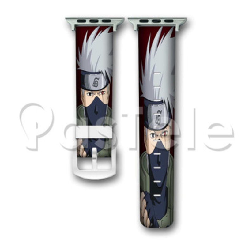 Kakashi Custom Personaliez Apple Watch Band 38mm 40mm 42mm 44mm Leather