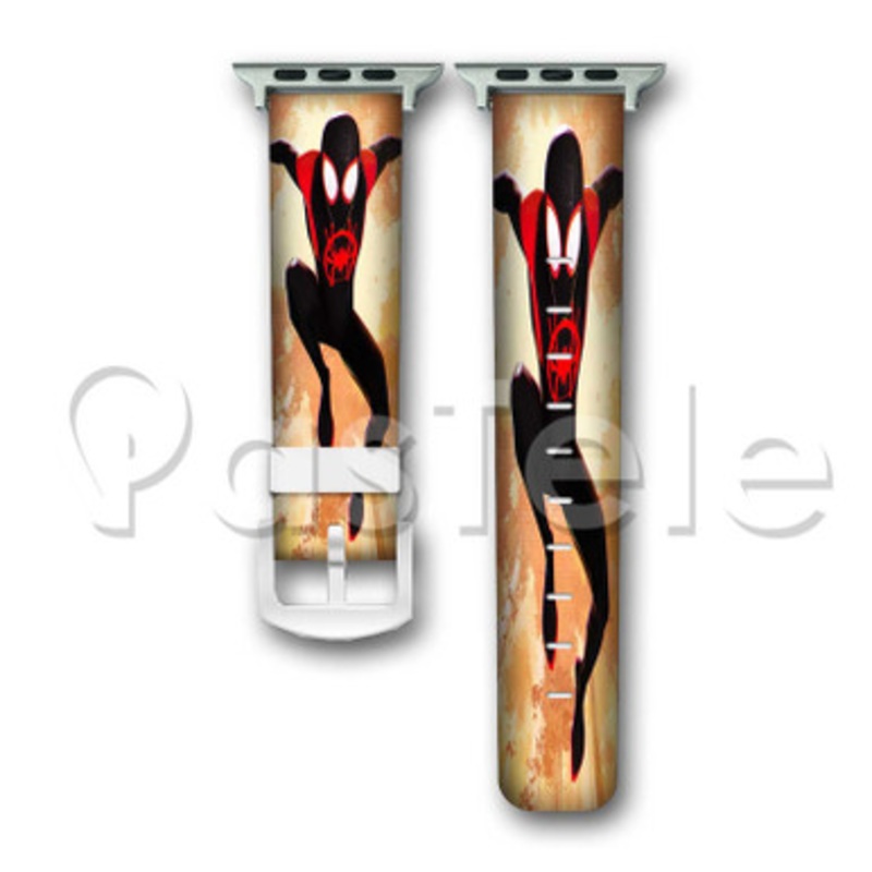 Marvel Spider Man Into the Spider Verse Custom Personaliez Apple Watch Band 38mm 40mm 42mm 44mm Leat