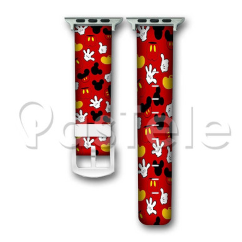 Mickey Mouse Body Pattern Disney Custom Personaliez Apple Watch Band 38mm 40mm 42mm 44mm Leather