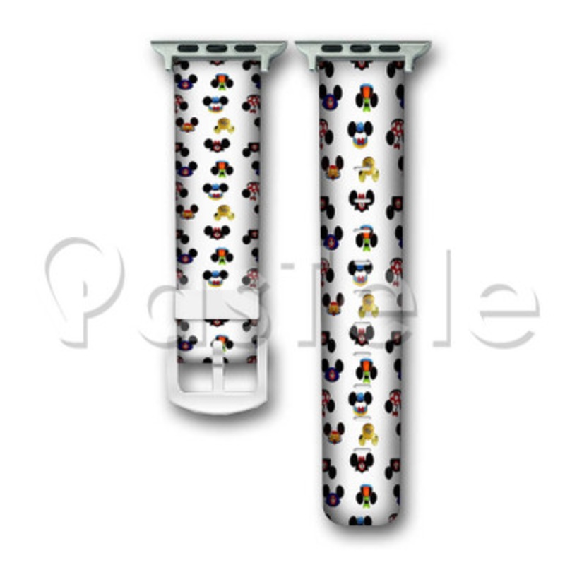 Mickey Mouse Custom Personaliez Apple Watch Band 38mm 40mm 42mm 44mm Leather