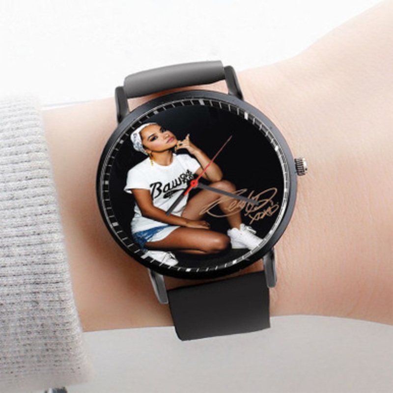 Pastele Becky G Watch Custom Unisex Black Quartz Watch Premium Gift Box Watches