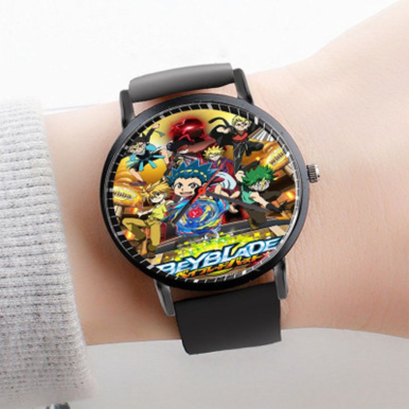 Pastele Beyblade Burst God Watch Custom Unisex Black Quartz Watch Premium Gift Box Watches