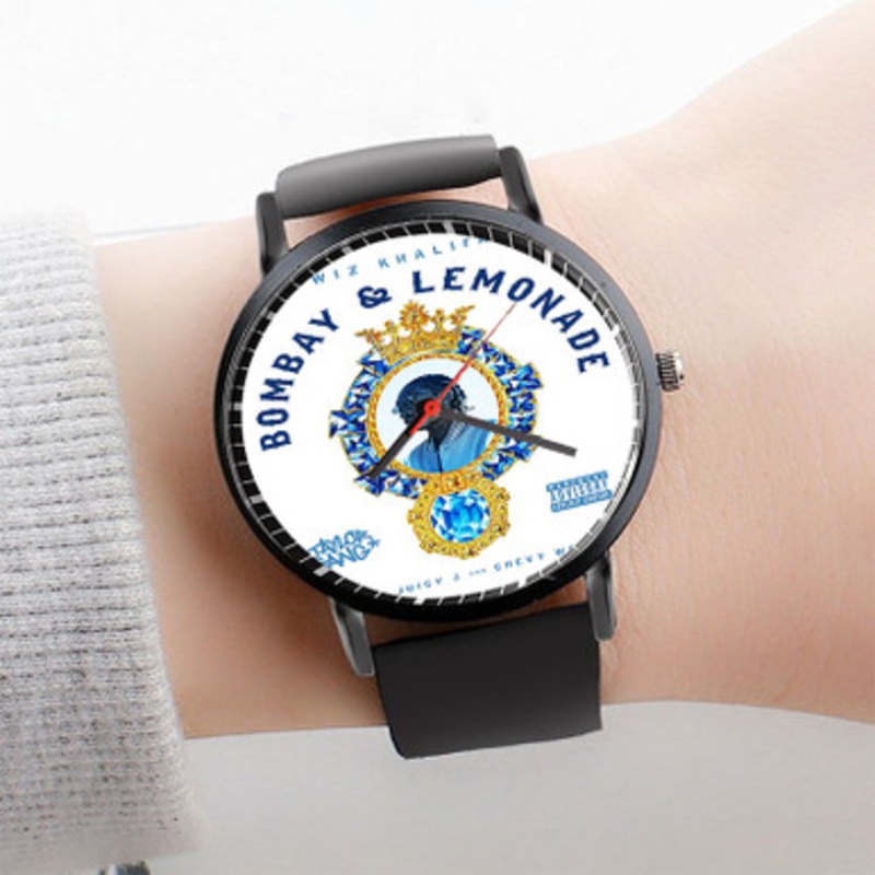 Pastele Bombay Lemonade Wiz Khalifa feat Juicy J Chevy Woods Watch Custom Unisex Black Quartz Watch Premium Gift Box Watches